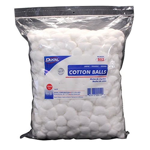 Dukal - 802 Cotton Balls, Non Sterile, Large (Pack of 2000)