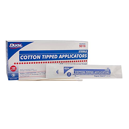 Dukal Cotton Tipped Applicators 6 inch Pack of 200 Swabsticks Wood Shaft 100%...