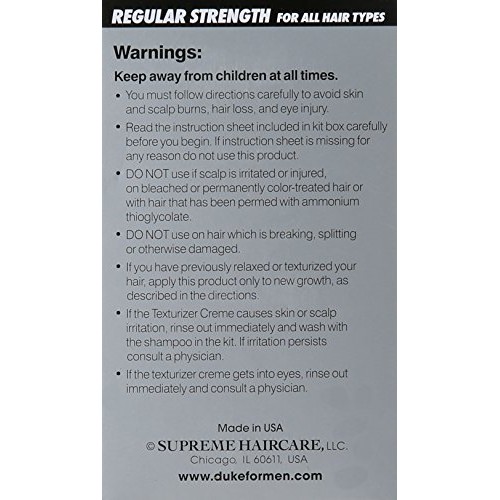 Duke Texturizing Creme Kit for Men Regular | Easy To Use for All Hair Types, ...