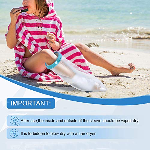 Waterproof Leg Cast Cover for Shower and Bath, Reusable Sealed Leg Cast Cover...