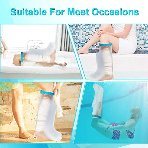 Waterproof Leg Cast Cover for Shower and Bath, Reusable Sealed Leg Cast Cover...
