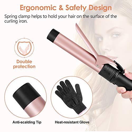 6-IN-1 Curling Iron, Professional Curling Wand Set, Instant Heat Up Hair Curl...