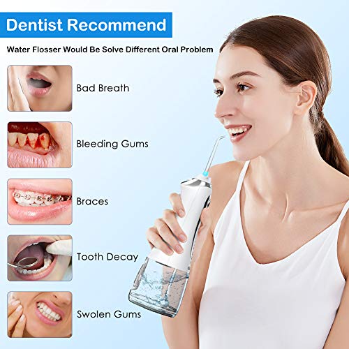 Water Flosser for Teeth, Professional Dental Oral Irrigator with 300ML Water ...