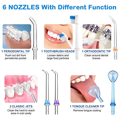 Water Flosser for Teeth, Professional Dental Oral Irrigator with 300ML Water ...