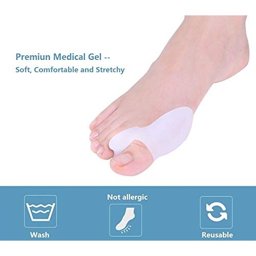 DUORUI 4 PCS Bunion Guards, Bunion Pads, Bunion Cushion, Toe Fixer, Gel Bunio...