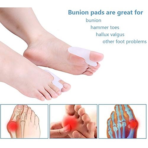 DUORUI 4 PCS Bunion Guards, Bunion Pads, Bunion Cushion, Toe Fixer, Gel Bunio...