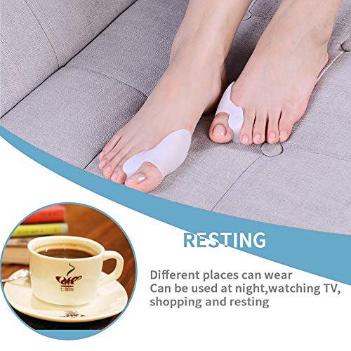 DUORUI 4 PCS Bunion Guards, Bunion Pads, Bunion Cushion, Toe Fixer, Gel Bunio...
