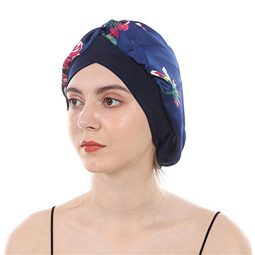 DuoZan Women’s Soft Silky Satin Turban Elastic Wide Band Satin Bonnet Night S...