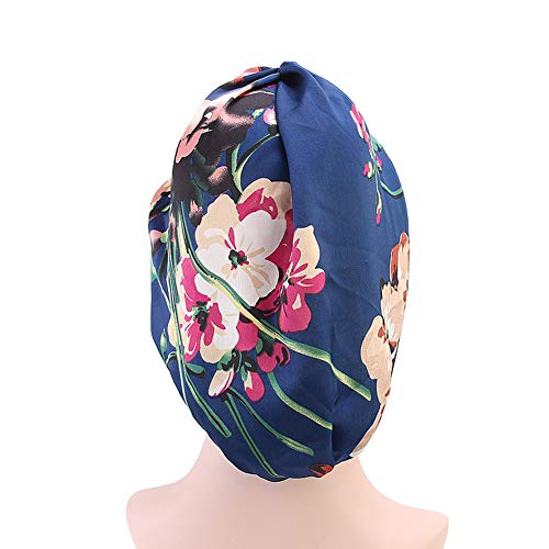 DuoZan Women’s Soft Silky Satin Turban Elastic Wide Band Satin Bonnet Night S...