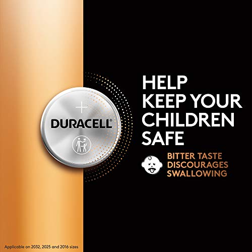 Duracell - 2032 3V Lithium Coin Battery - with Bitter Coating - 4 count