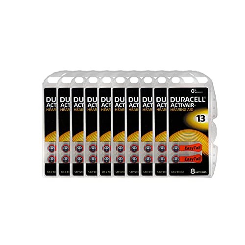 Duracell Activair Hearing Aid Batteries: Size 13 (80 Batteries)