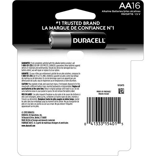 Duracell - CopperTop AA Alkaline Batteries - Long Lasting, All-Purpose Double...