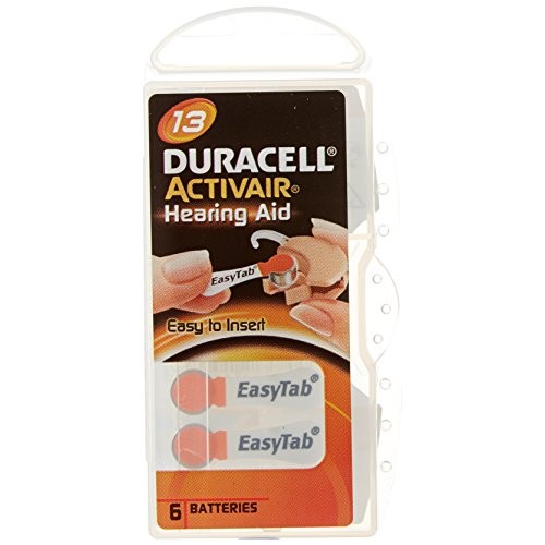 Duracell Hearing Aid Batteries Size 13 Pack 60 Batteries 1.45V