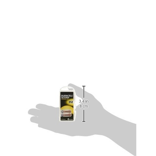 Duracell Hearing Aid Batteries Size 312, 60 Count (Pack of 1) batteries