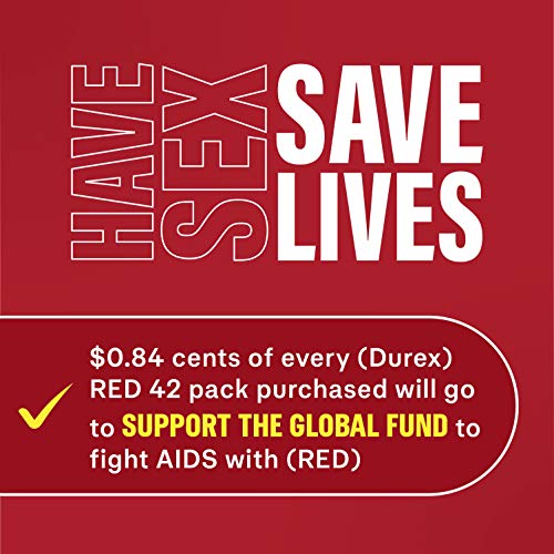 Condoms, Durex RED Extra Sensitive, Ultra Fine, Extra Lubricated Natural Rubb...