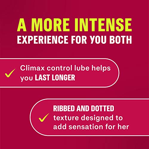 Condoms, Ultra Fine, Ribbed, Dotted with Delay Lubricant, Durex Performax Int...