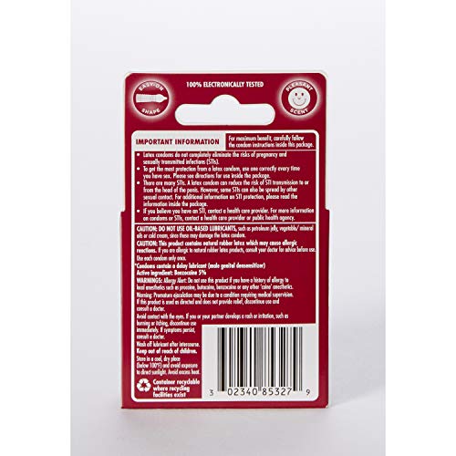 Condoms, Ultra Fine, Ribbed, Dotted with Delay Lubricant, Durex Performax Int...