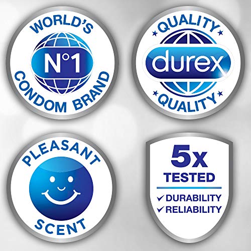 Condoms, Ultra Thin Lubricated Natural Latex, Durex Invisible Condoms, 8 Coun...