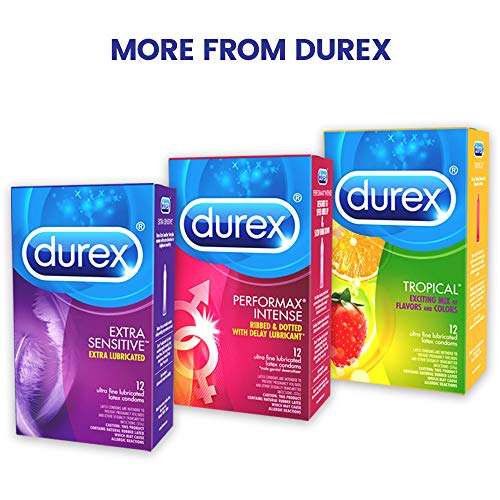 Condoms, Ultra Thin Lubricated Natural Latex, Durex Invisible Condoms, 8 Coun...