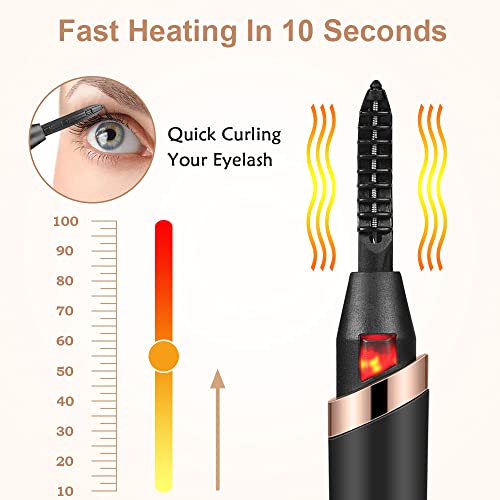 DUST2OASIS Heated Eyelash Curler, Electric Eyelash Curlers, Rechargeable Lash...