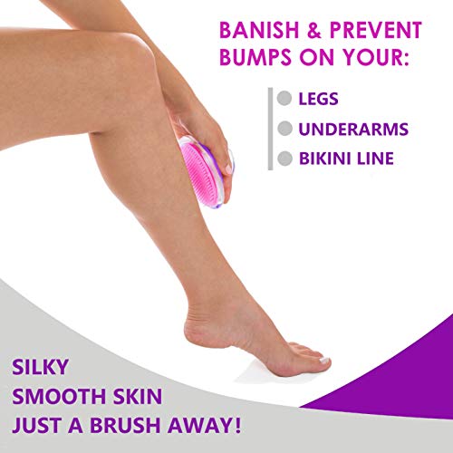 Exfoliating Brush For Razor Bumps and Ingrown Hair Treatment, Precision Tweez...