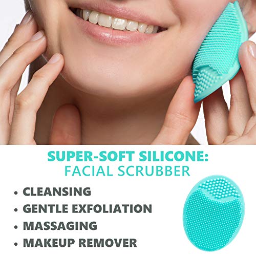 Exfoliating Brush For Razor Bumps and Ingrown Hair Treatment, Precision Tweez...