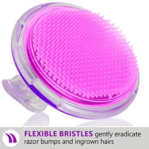 Exfoliating Brush For Razor Bumps and Ingrown Hair Treatment, Silicone Face S...