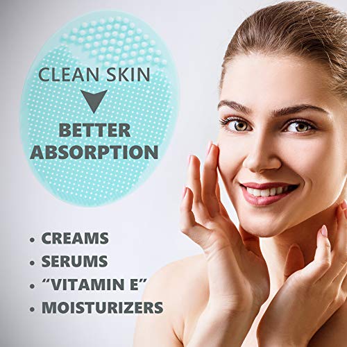 Exfoliating Brush For Razor Bumps and Ingrown Hair Treatment, Silicone Face S...