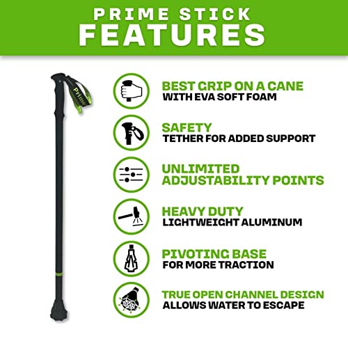 DynamoMe- Prime Stick - Lightweight Walking Cane, Best Vertical Balance-Postu...