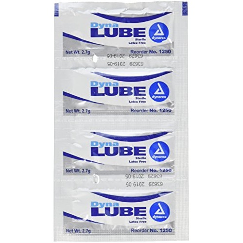 Dynarex-1250 DynaLube Lubricating Jelly Sterile 2.7 g packet 144ct