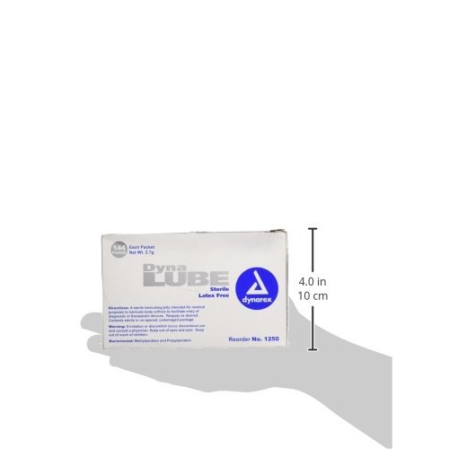 Dynarex-1250 DynaLube Lubricating Jelly Sterile 2.7 g packet 144ct