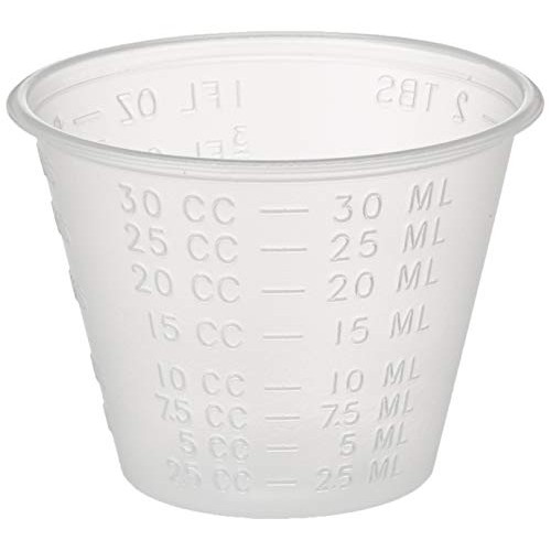 Dynarex 4258 Medicine Cup (Polyethylene), 100 Count, 1 Sleeve, Clear