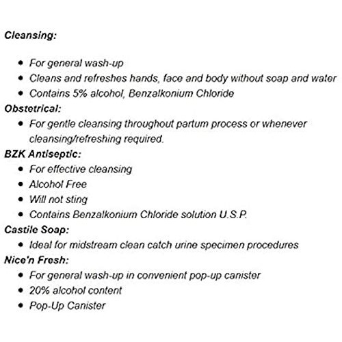 Dynarex Antiseptic Wipe Benzalkonium BZK First Aid Wipes 100/Box