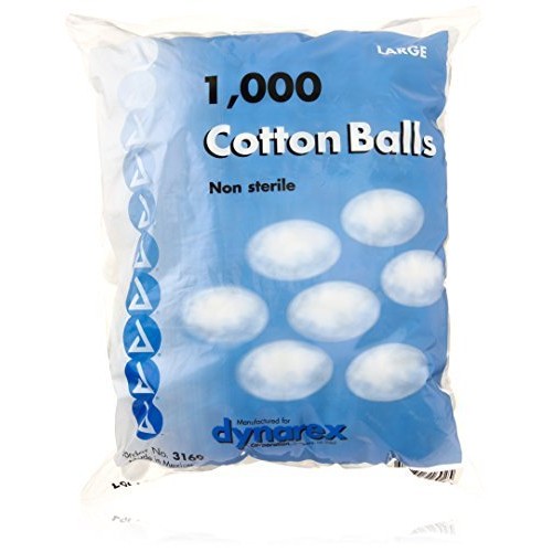 Dynarex Cotton Ball Large Non-sterile, 1000 Count