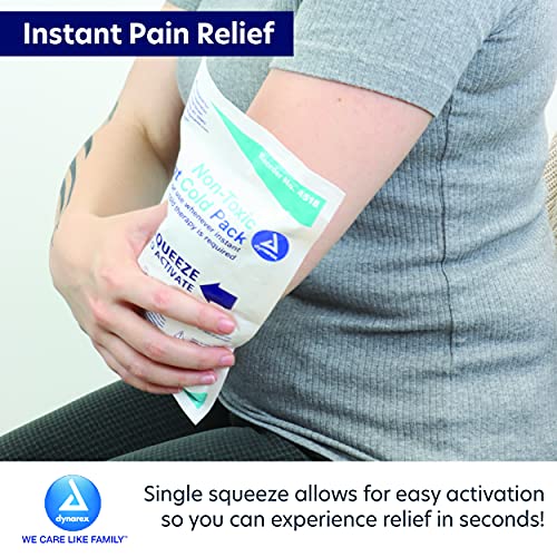Dynarex Instant Cold Packs with Urea - Disposable Ice Packs for Injuries, Mus...