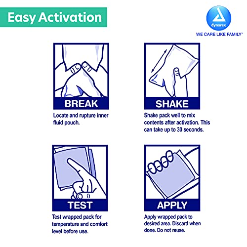 Dynarex Instant Cold Packs with Urea - Disposable Ice Packs for Injuries, Mus...