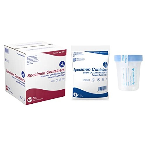 Dynarex Specimen Containers sterile 4 oz 100/Cs