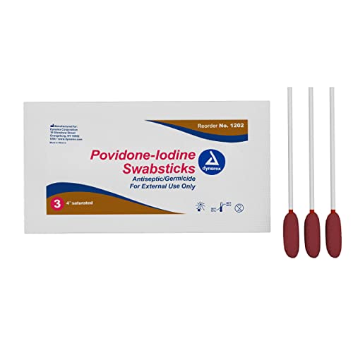 Povidone Iodine Swabsticks 3's - 25/Box