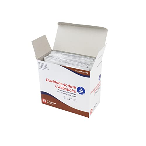 Povidone Iodine Swabsticks 3's - 25/Box