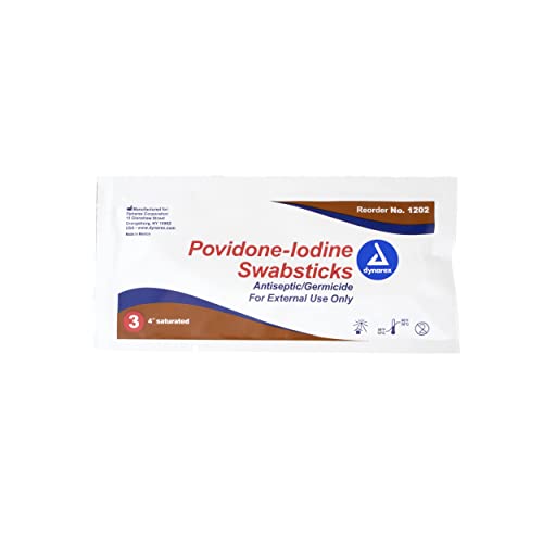 Povidone Iodine Swabsticks 3's - 25/Box