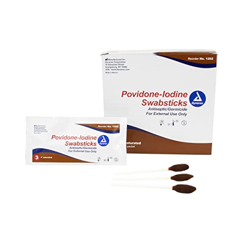 Povidone Iodine Swabsticks 3's - 25/Box
