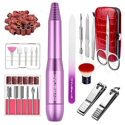 DYRENAC Electric Nail Drill, Portable Electric Nail Drill Kit for Acrylic Gel...