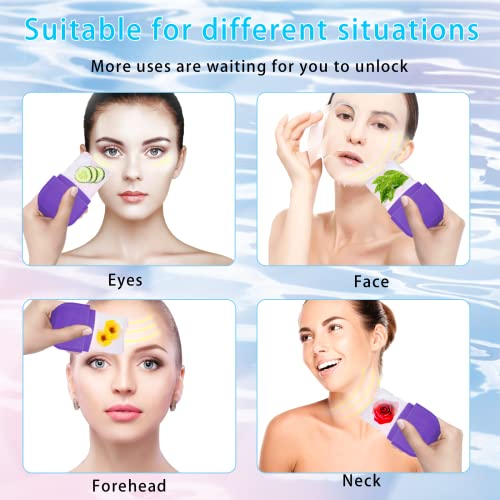 Ice Face Roller, Ice Roller for Face and Eye Puffiness, Silicone Ice Mold for...