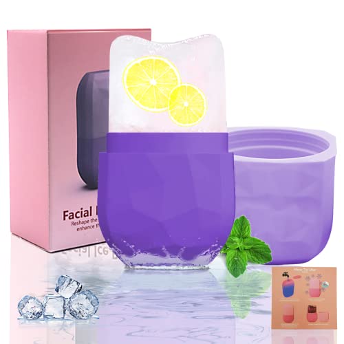Ice Face Roller, Ice Roller for Face and Eye Puffiness, Silicone Ice Mold for...