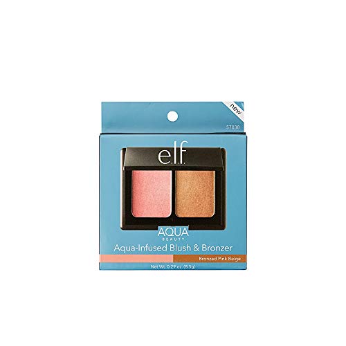 e.l.f. Aqua Beauty, Aqua-infused Blush and Bronzer, Bronzed Pink Beige 0.29 Oz