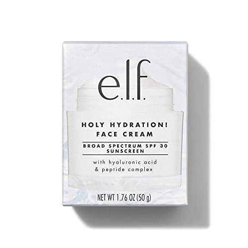 e.l.f. Holy Hydration! Face Cream - Broad Spectrum SPF 30 Sunscreen, Moisturi...