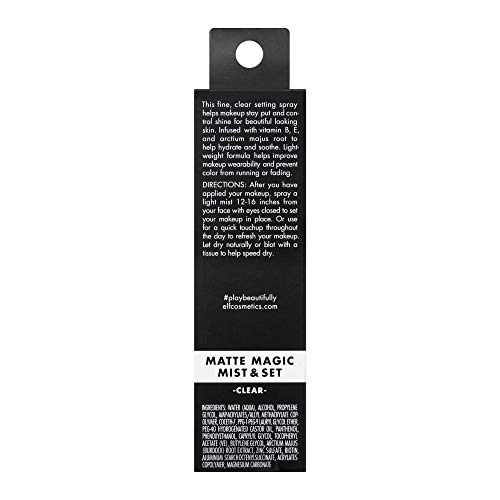 e.l.f, Matte Magic Mist & Set - Small, Lightweight, Long Lasting, Mattifying,...