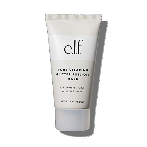 e.l.f. Pore Clearing Glitter Peel Off Mask, Charcoal-Enriched Formula, 2.47 oz.