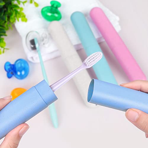 Toothbrush Head Cover Cap & Travel Toothbrush Case 8 Pack Toothbrush Protecto...