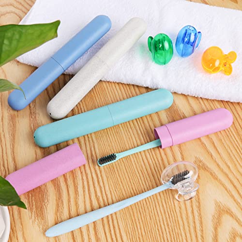 Toothbrush Head Cover Cap & Travel Toothbrush Case 8 Pack Toothbrush Protecto...